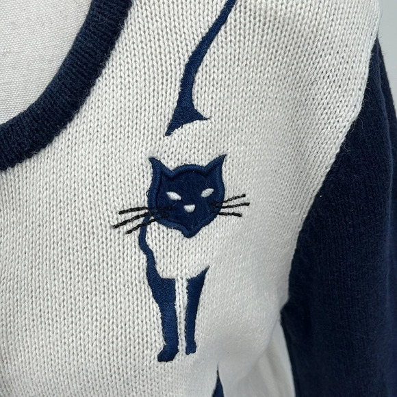 Christopher & Banks Vintage Applique & Embroidery Cat Cardigan - Size Small - Picture 4 of 10